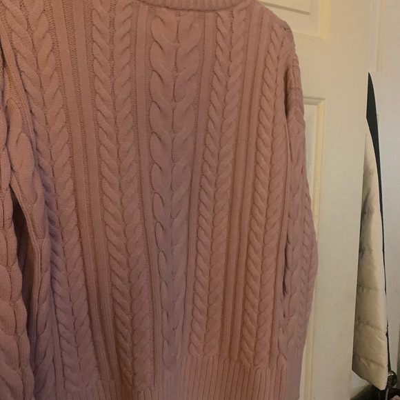 New Philosophy Blush Color Cable Sweater SZ Small Will fit Medium - Picture 8 of 11